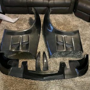 Carbon fiber front fenders and spoiler